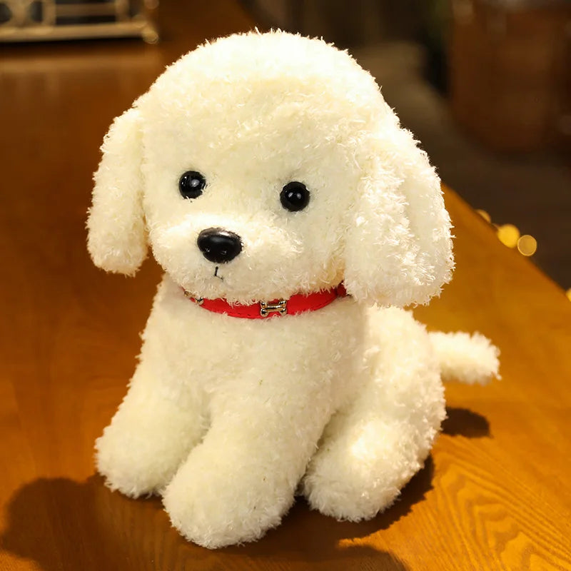 Interactive plush puppy toy