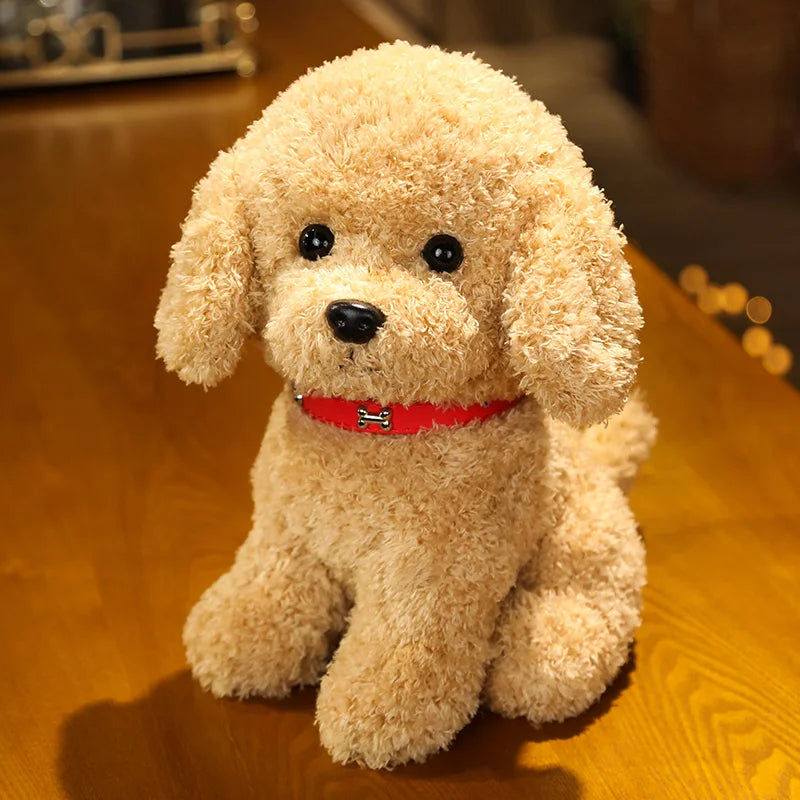 Interactive plush puppy toy