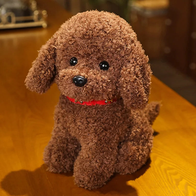 Interactive plush puppy toy