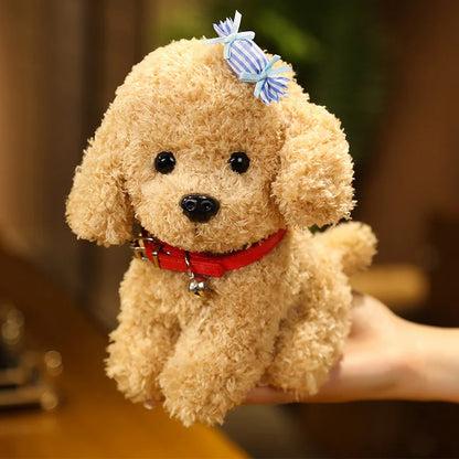 Interactive plush puppy toy