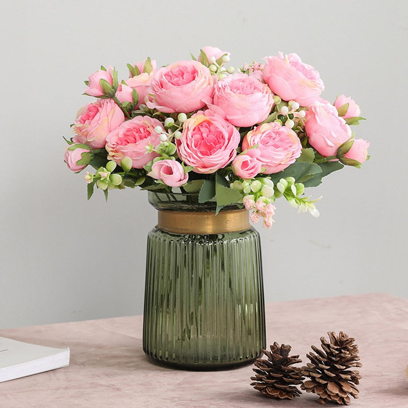 Silk Peony Artificial Flower For Home Decoration