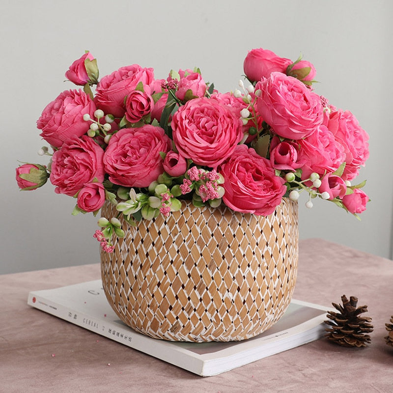 Silk Peony Artificial Flower For Home Decoration