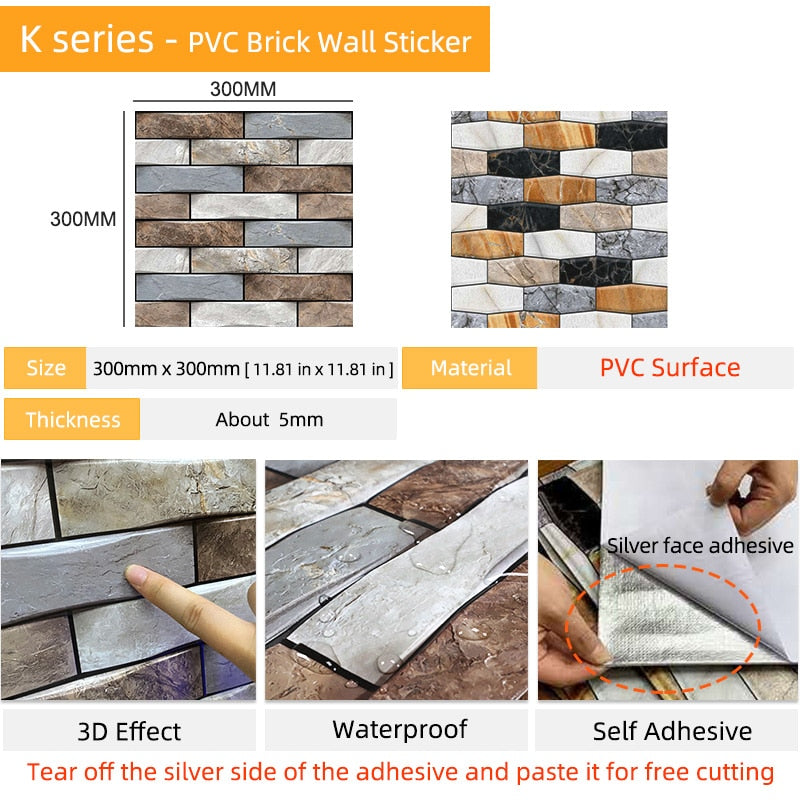 3D Wall Tile Peel and Stick