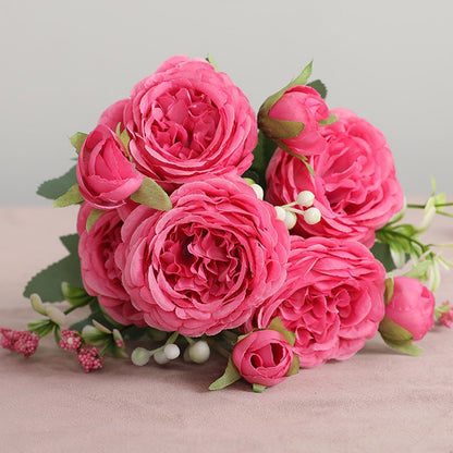 Silk Peony Artificial Flower For Home Decoration
