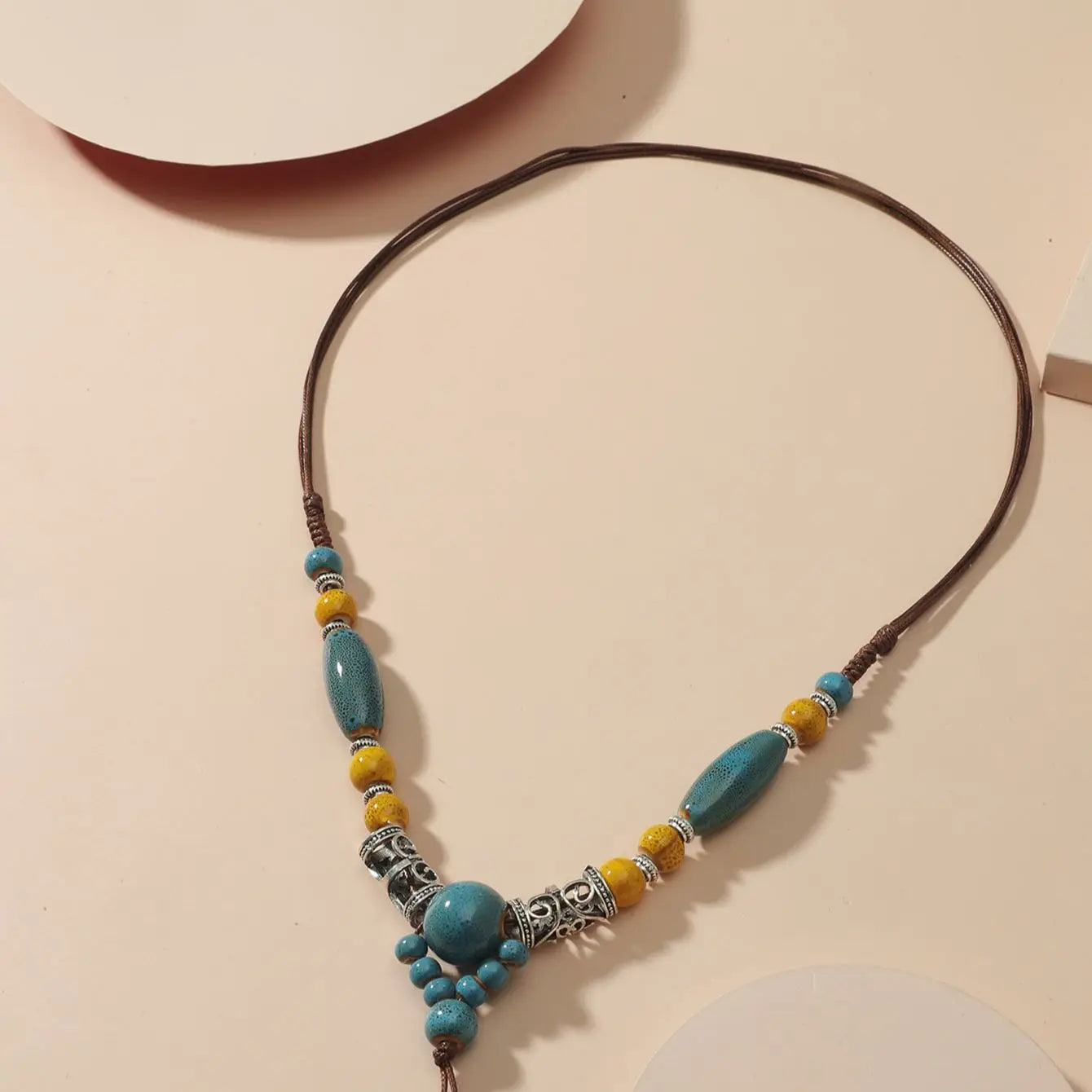 beaded ceramic necklace