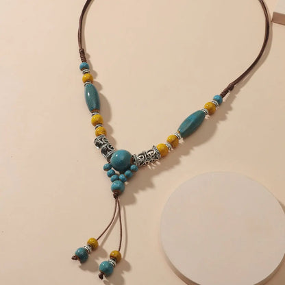 beaded ceramic necklace