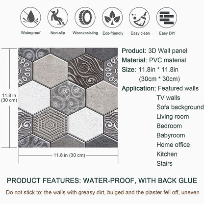 3D Wall Tile Peel and Stick