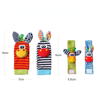 Baby Toys Strap +Rattle Baby Socks