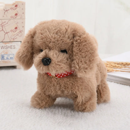 Interactive plush puppy toy